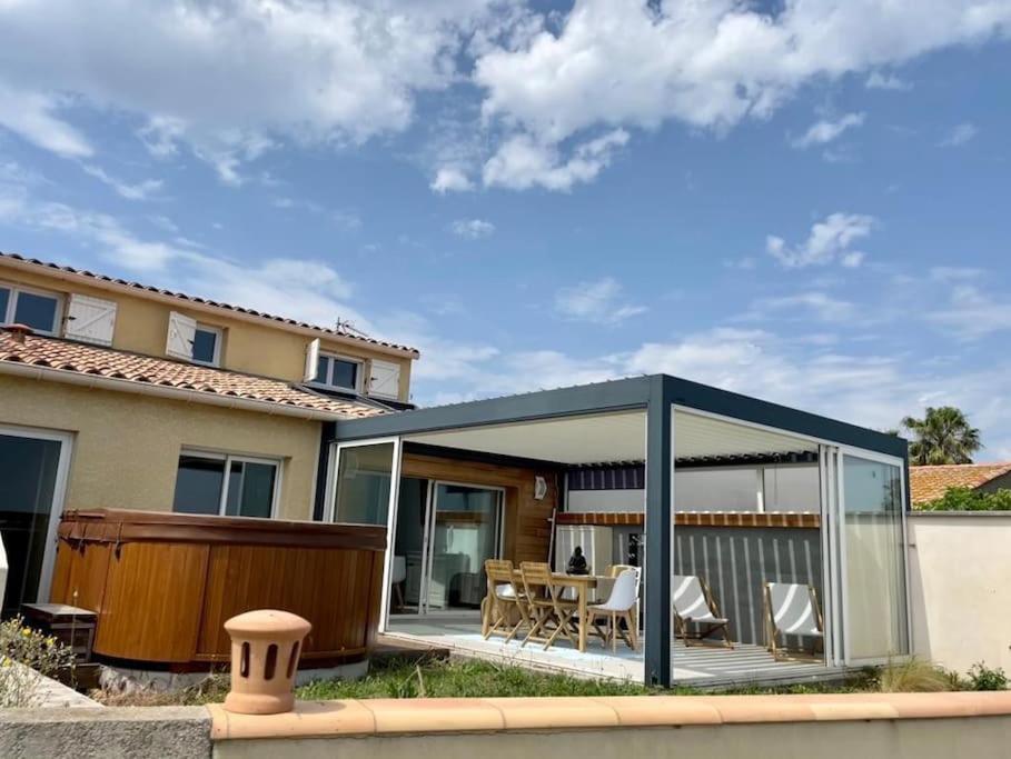 Villa Avec Spa & Vue Panomarique Sur L'Etang Pérols Esterno foto